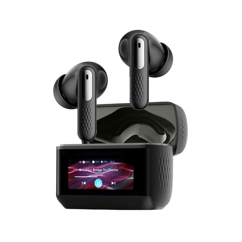 Promate Arix HD TWS Earbuds with ANC, ENC & Smart IPS Touch Display (Black)