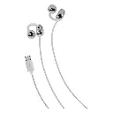 Powerology Voro Earhook USB-C Wired Earphones (White)