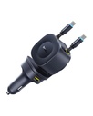 Baseus PrimeTrip VR2 Max 4-in-1 Car Charger with Dual Retractable Cable 100W (Cosmic Black)