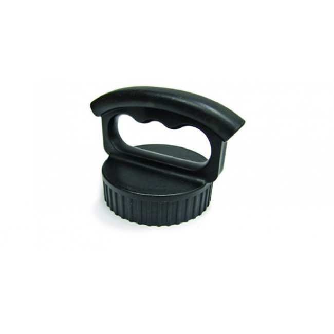 Fifty Fifty Wide Mouth Three Finger Easy Grip Handle Lid (Black)