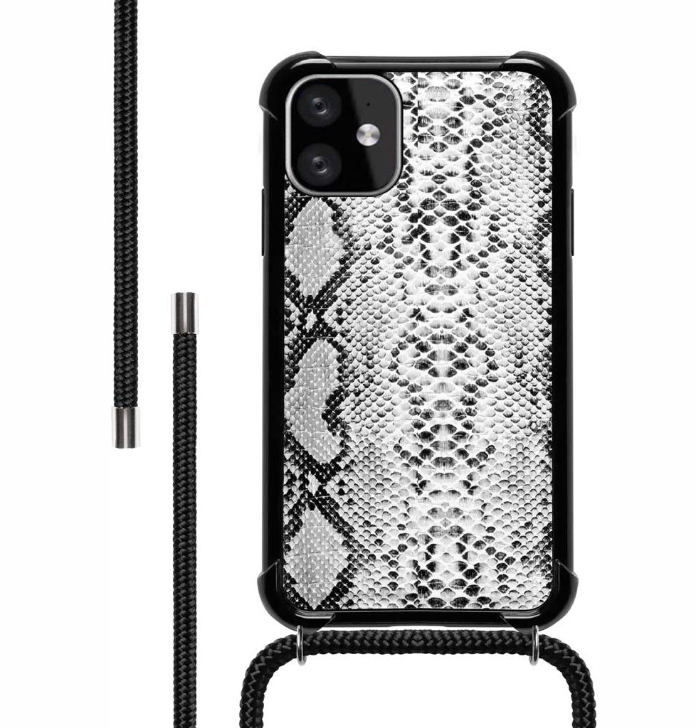 LOOKABE Necklace Case for iPhone 11 (Black/Snake)