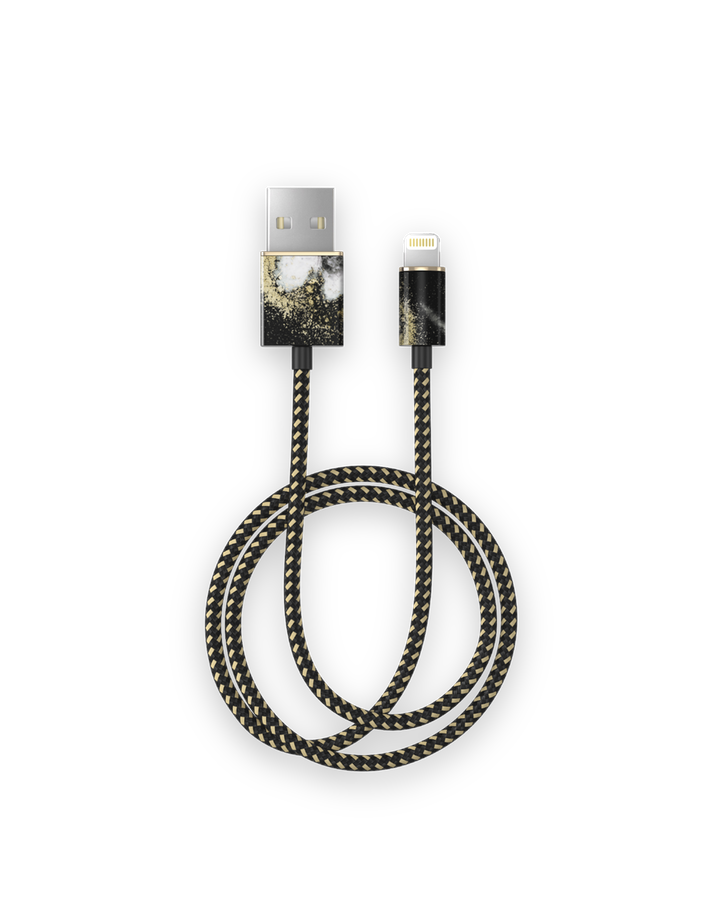 iDeal Of Sweden Como Leather Lightning Cable 1m (Black Galaxy Marble)
