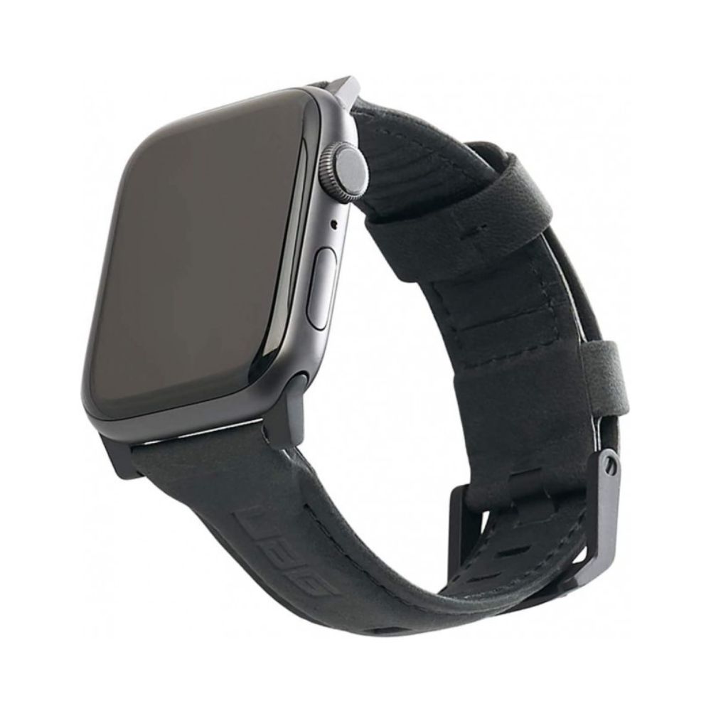 UAG Leather Watch Strap for Apple 44/42MM (Black)