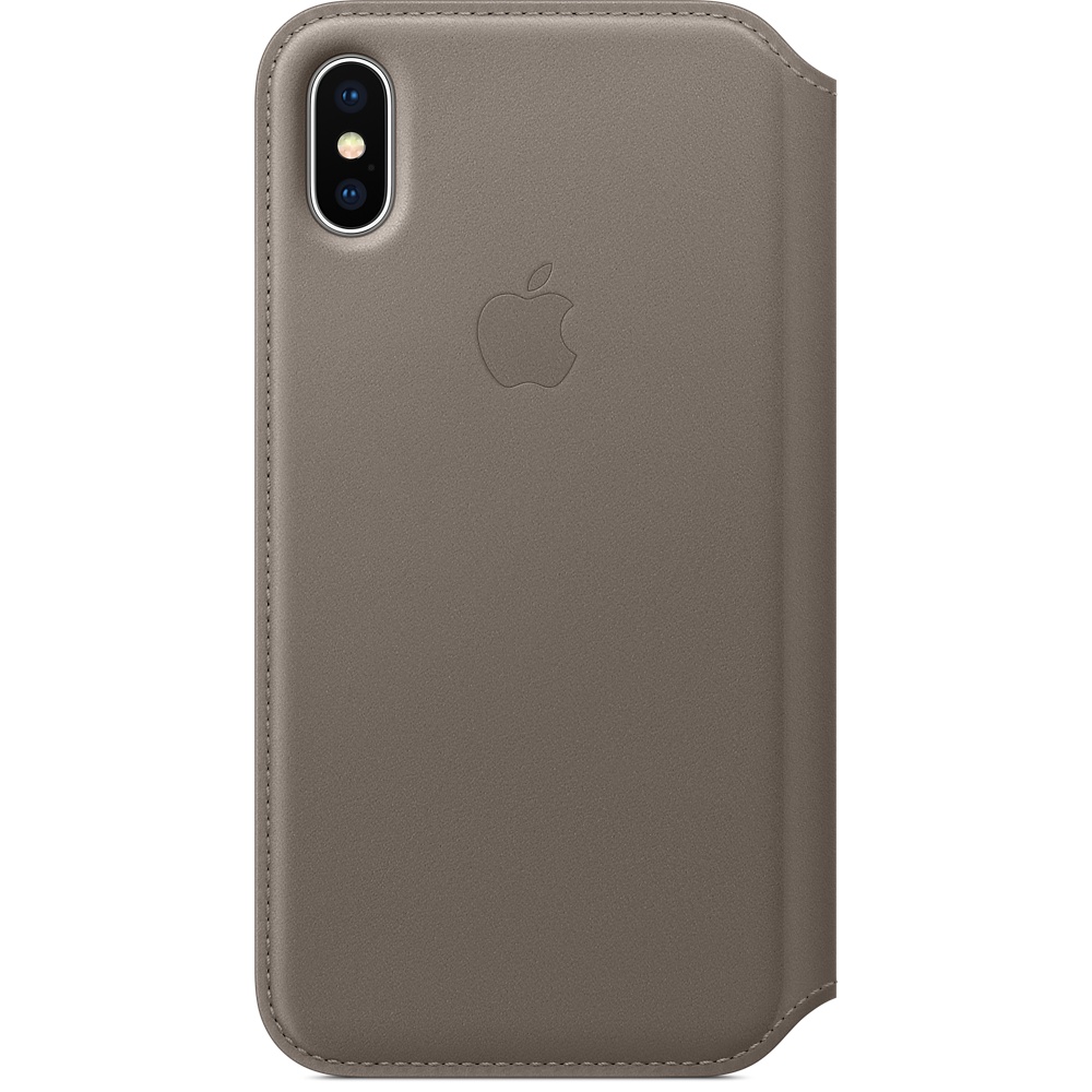 Apple Leather Folio for iPhone X Taupe