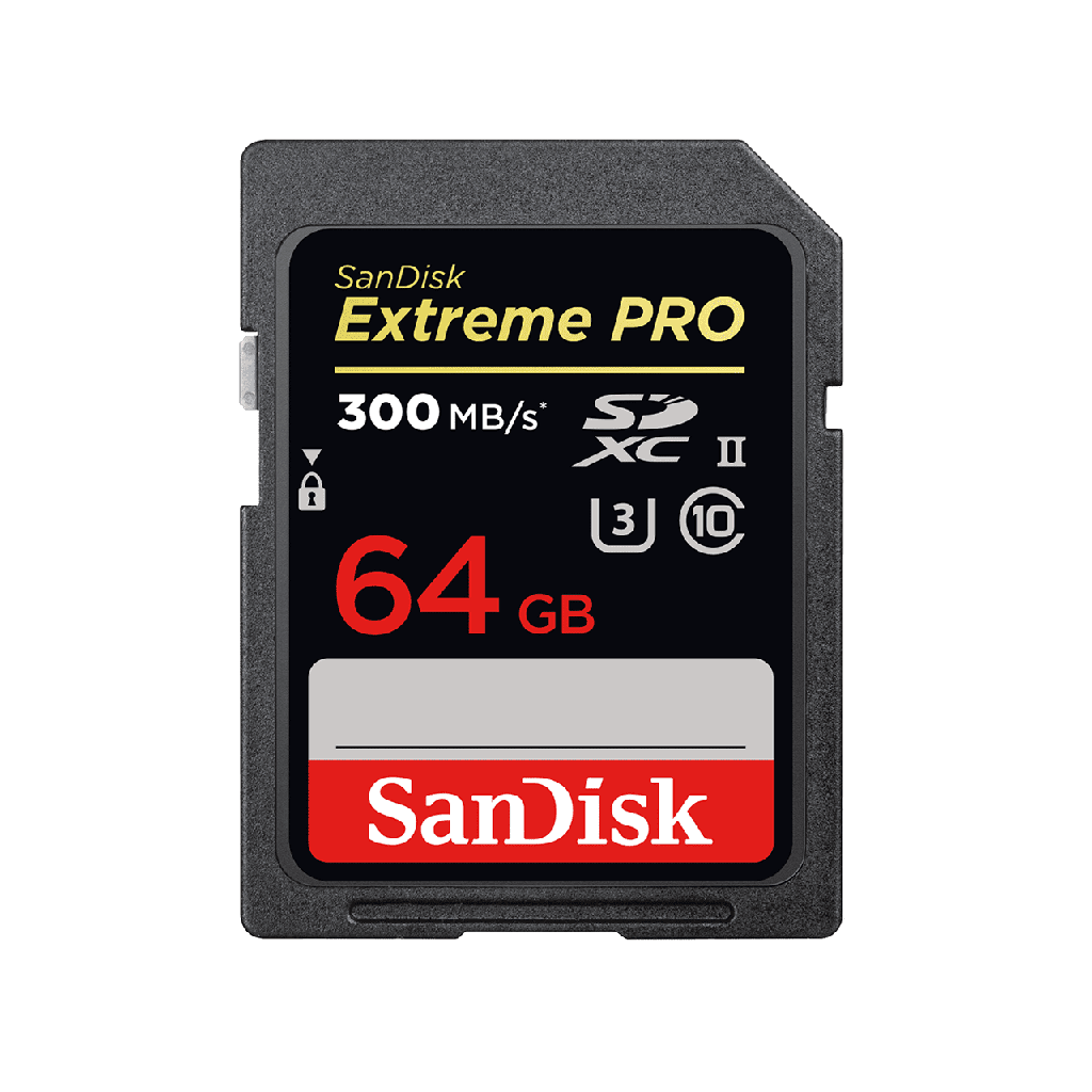 Sandisk Extreme Pro SDXC 64GB 300 MBs UHS-II Memory Card