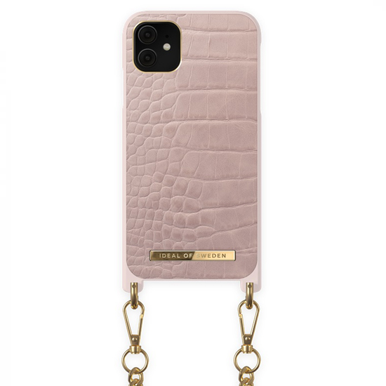iDeal of Sweden Necklace for iPhone 11 (Misty Rose Croco)