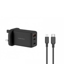 Momax FastPro GaN charger kit with lightning cable (Black)
