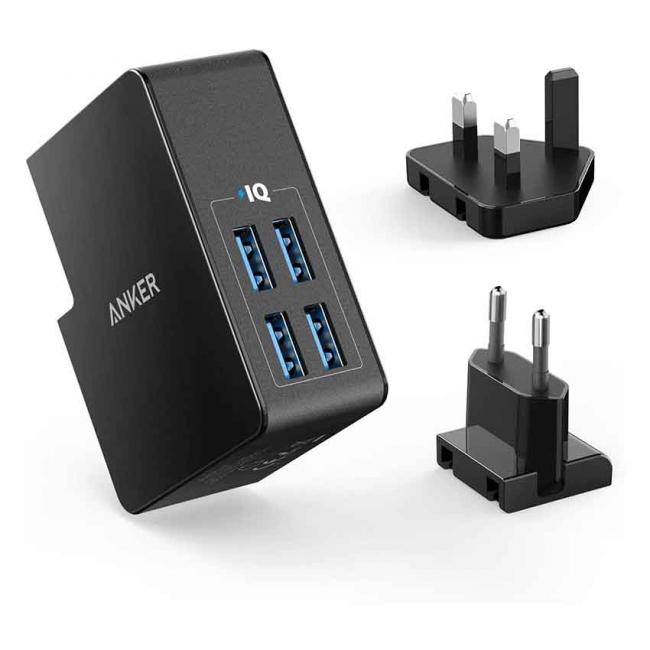 Anker PowerPort 4 Lite Charger (Black)