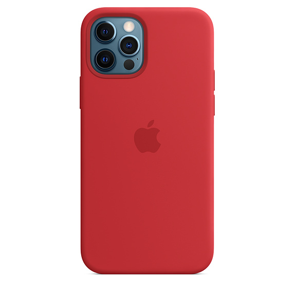 Apple Silicone with MagSafe for iPhone 12/12 Pro (Red)