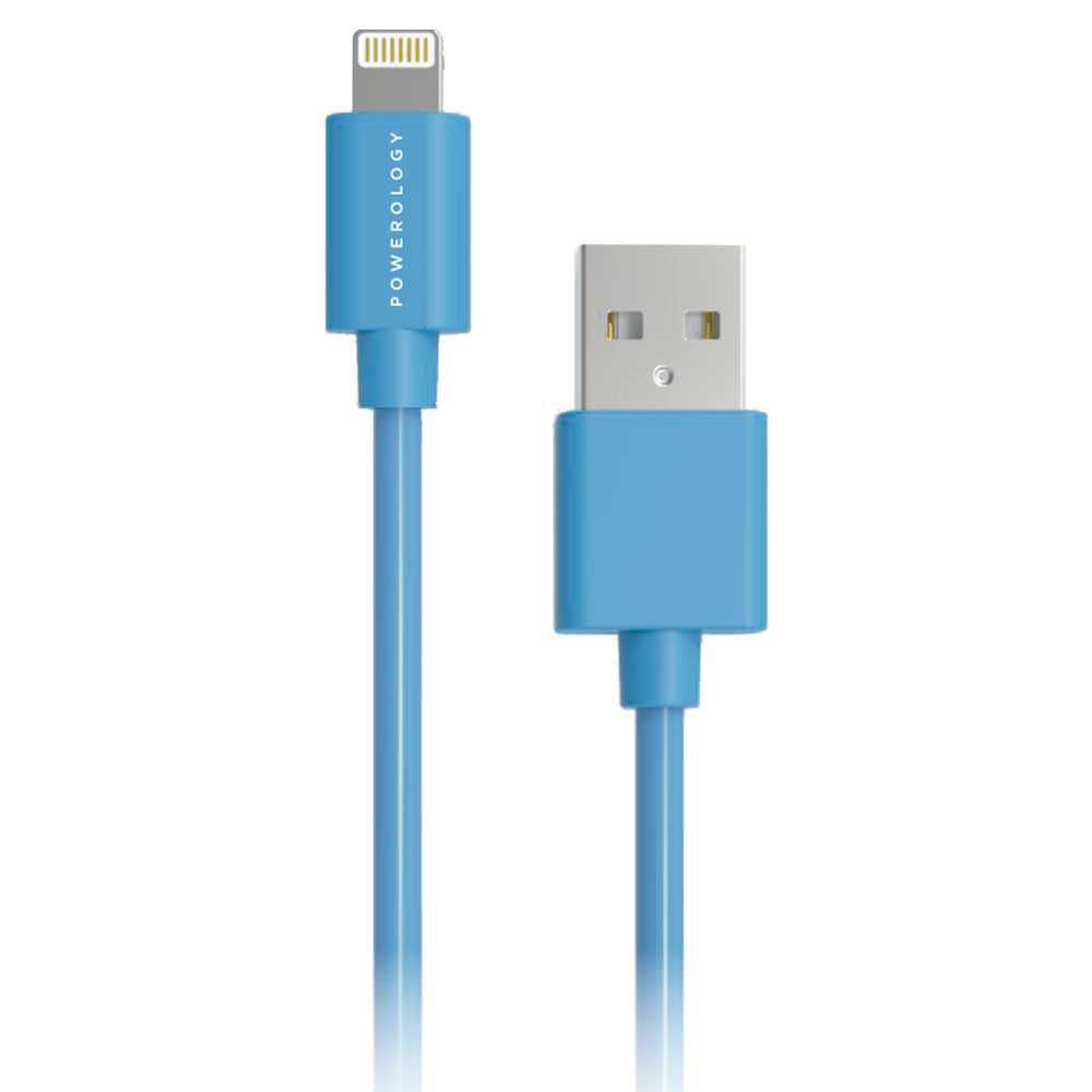 [P12BLBL] Powerology Data and Fast Charge Lightning Cable 1.2M (Blue)