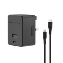 Powerology Ultra-Quick PD Charger Dual Ports 30W with Type-C to Lightning Cable 1.2m (Black)