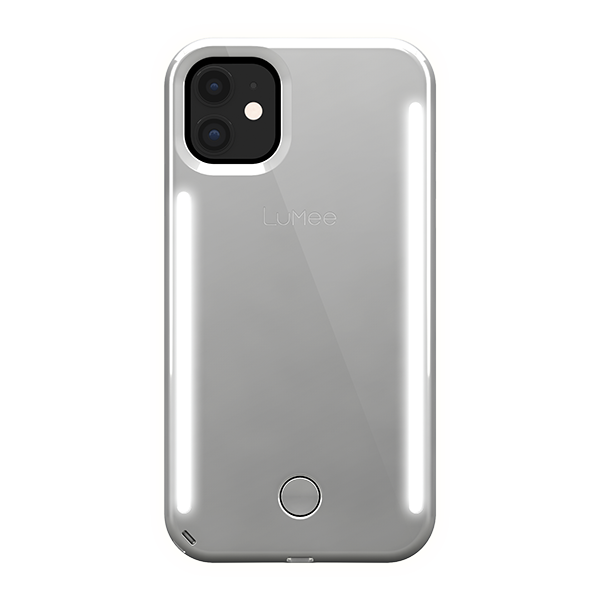 LuMee Duo Instafame Lighted Case iPhone 11/Xr (Silver Mirror)