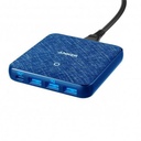 Anker PowerPort Atom III Slim 4 ports 65W &amp; PIQ 3 (Blue Fabric)