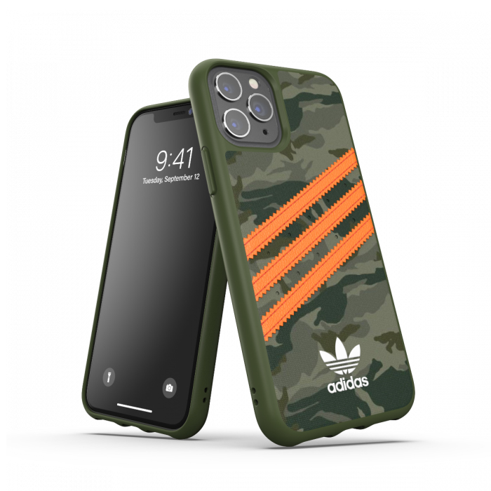 Adidas 3-Stripes Snap Case Camo for iPhone 12/12 Pro (Green/Orange)