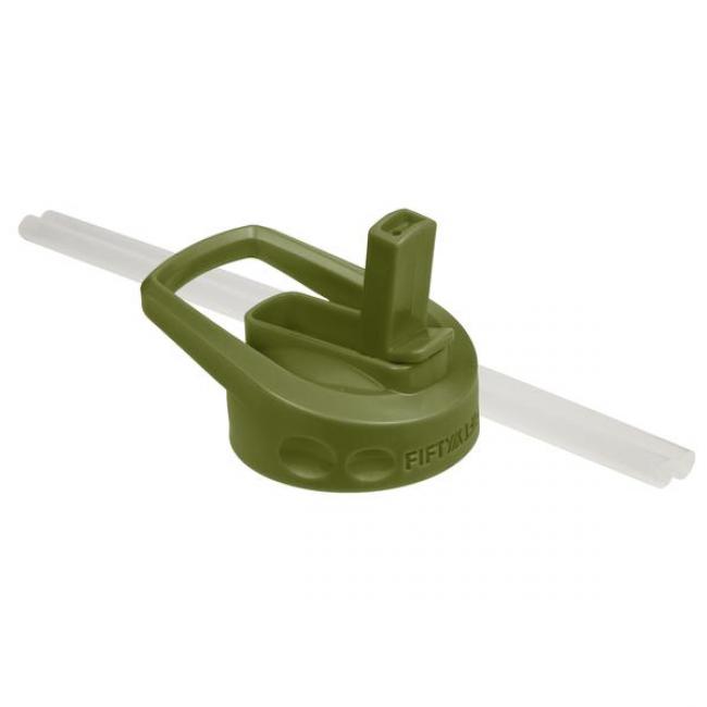 [A68002OL0] Fifty Fifty Wide Mouth Straw Lid (Olive Green)