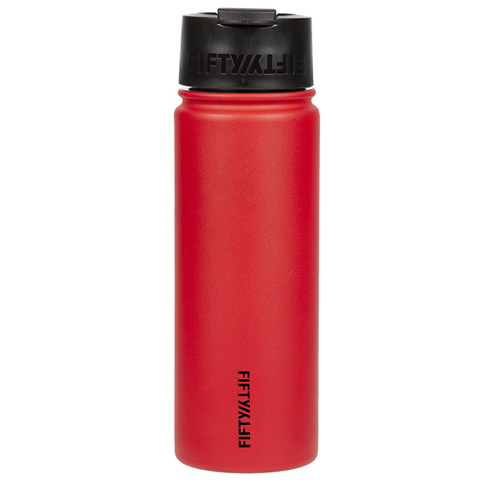 Fifty Fifty Vacuum Insulated Bottle Flip Lid 591ML (Red)