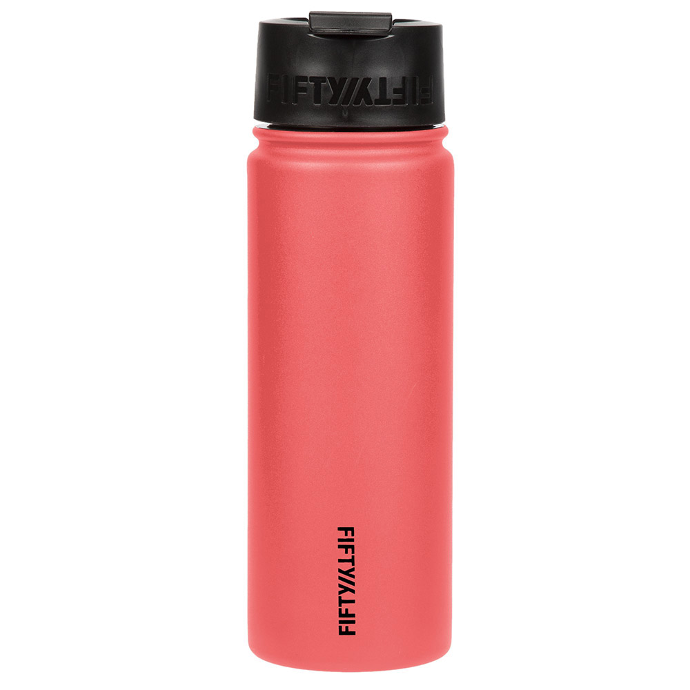 Fifty Fifty Vacuum Insulated Bottle Flip Lid 591ML (Coral)*