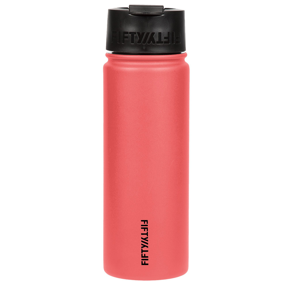 Fifty Fifty Vacuum Insulated Bottle Flip Lid 591ML (Coral)