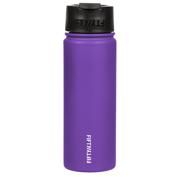 [V20005PU0] Fifty Fifty Vacuum Insulated Bottle Flip Lid 591ML (Royal Purple)