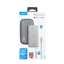 Momax Q.Power Touch Wireless Battery 10000mAh with Lightning Cable (Light Grey)