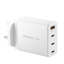 Momax One Plug 100W 4-Port GaN Charger (White)