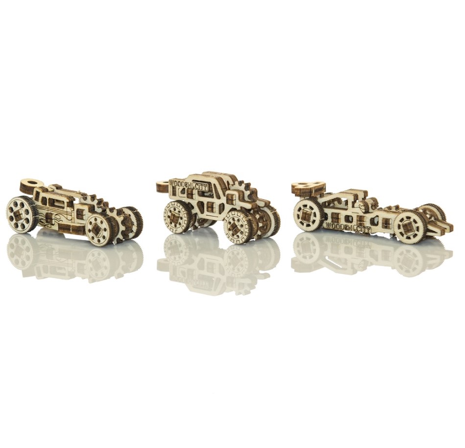 Wooden.City Wooden Mechanical models (Widgets-Race-Cars)