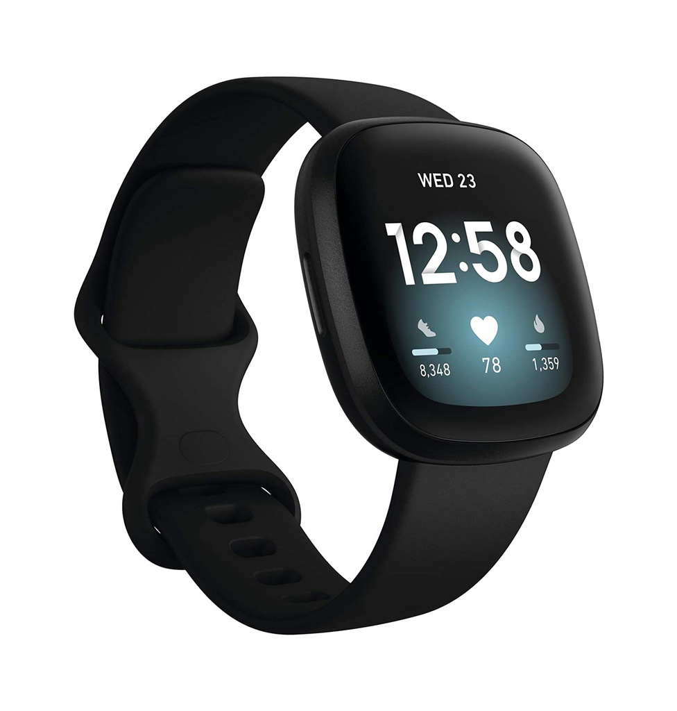 Fitbit Versa 3 Health &amp; Fitness Smartwatch (Black/Black)