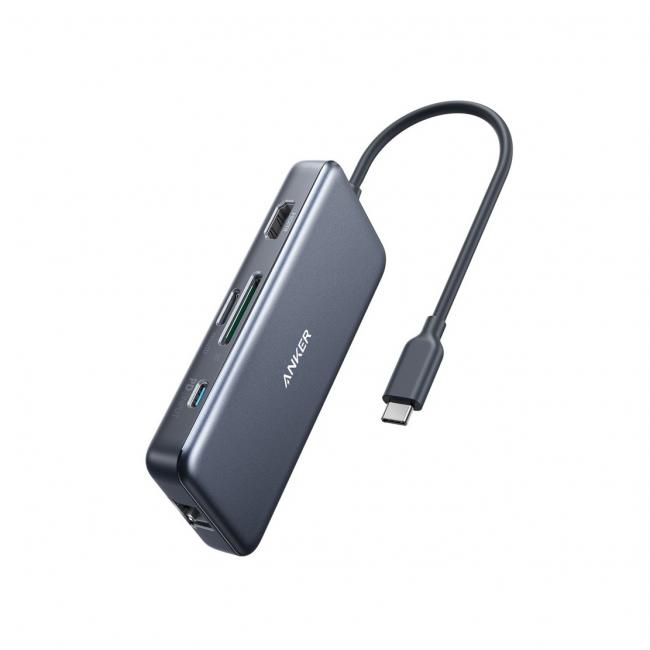Anker PowerExpand+ 7-in-1 USB-C PD Ethernet Hub (Gray)
