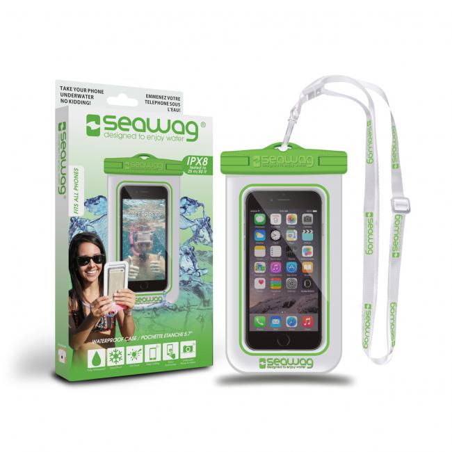 Seawag Universal WaterProof Case for SmartPhone (White/Green)