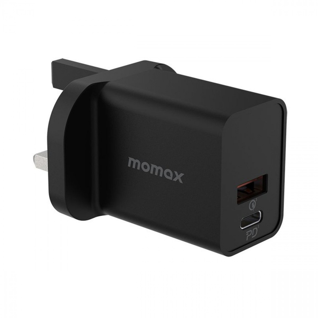 Momax One Plug 30W Dual Port Charger (Black)