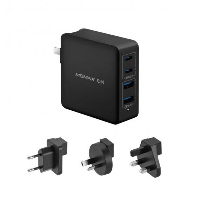 Momax GaN Gallium Nitride 100W fast Charger (Black)