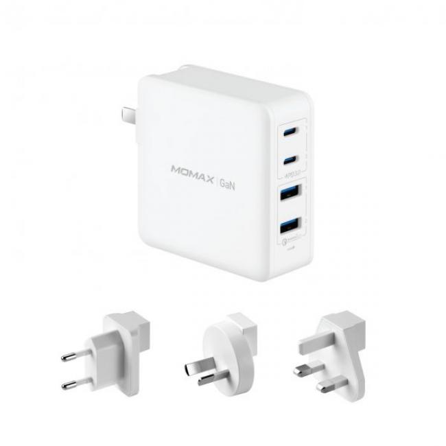 Momax GaN Gallium Nitride 100W fast Charger (White)