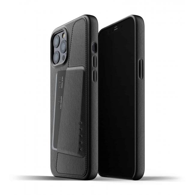 Mujjo Full Leather Wallet Case for iPhone 12 Pro Max (Black)