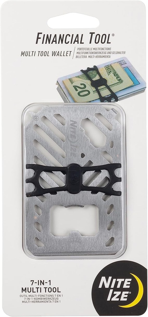 NiteIze Financial Tool® Multi Tool Wallet (Stainless)