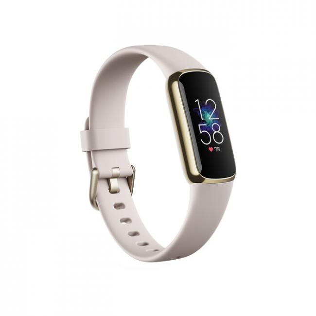 Fitbit Luxe Fitness And Wellness Tracker (Soft Gold/White)