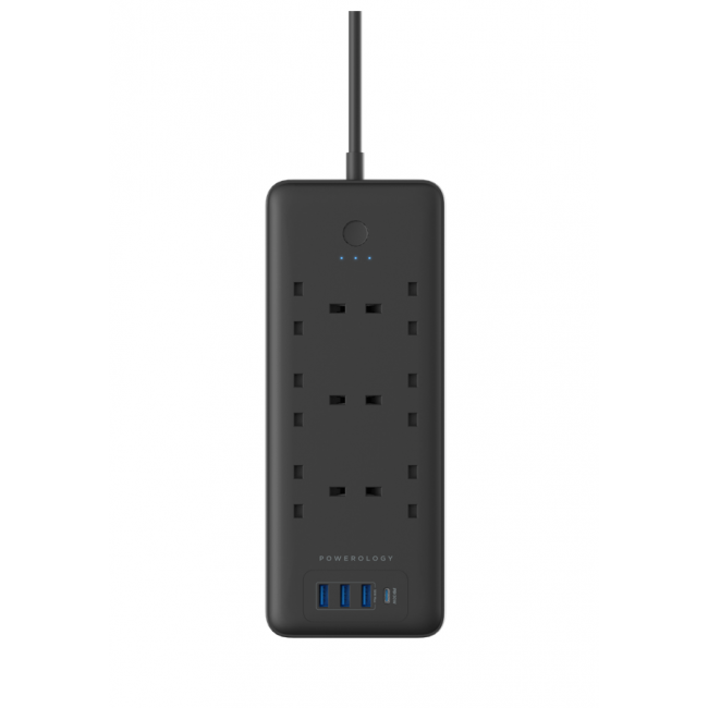 Powerology Smart Multiport Socket 6 AC / 3 USB &amp; USB-C PD