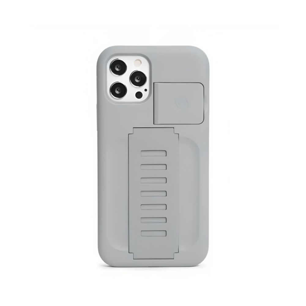 Grip2u Boost Case with Kickstand for iPhone 12/12 Pro (Matte Silver)