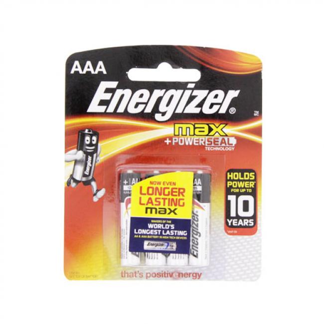 Energizer Max Alkaline AAA Battery (Pack of 4)