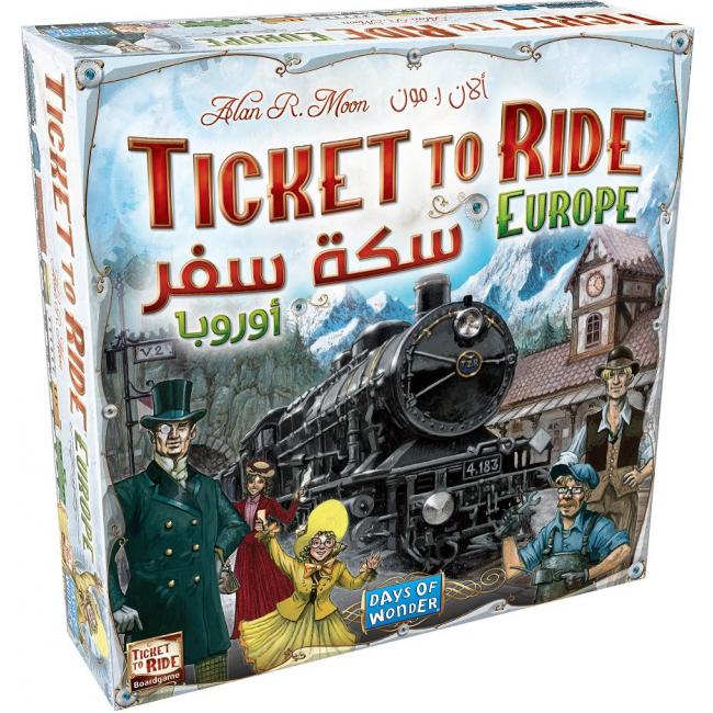 Yam3a Ticket to Ride: Europe Game (AR/EN)