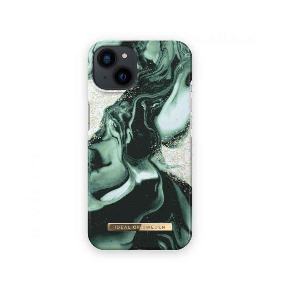 Ideal of Sweden Fashion Case for iPhone 13 (Golden Olive Marble)