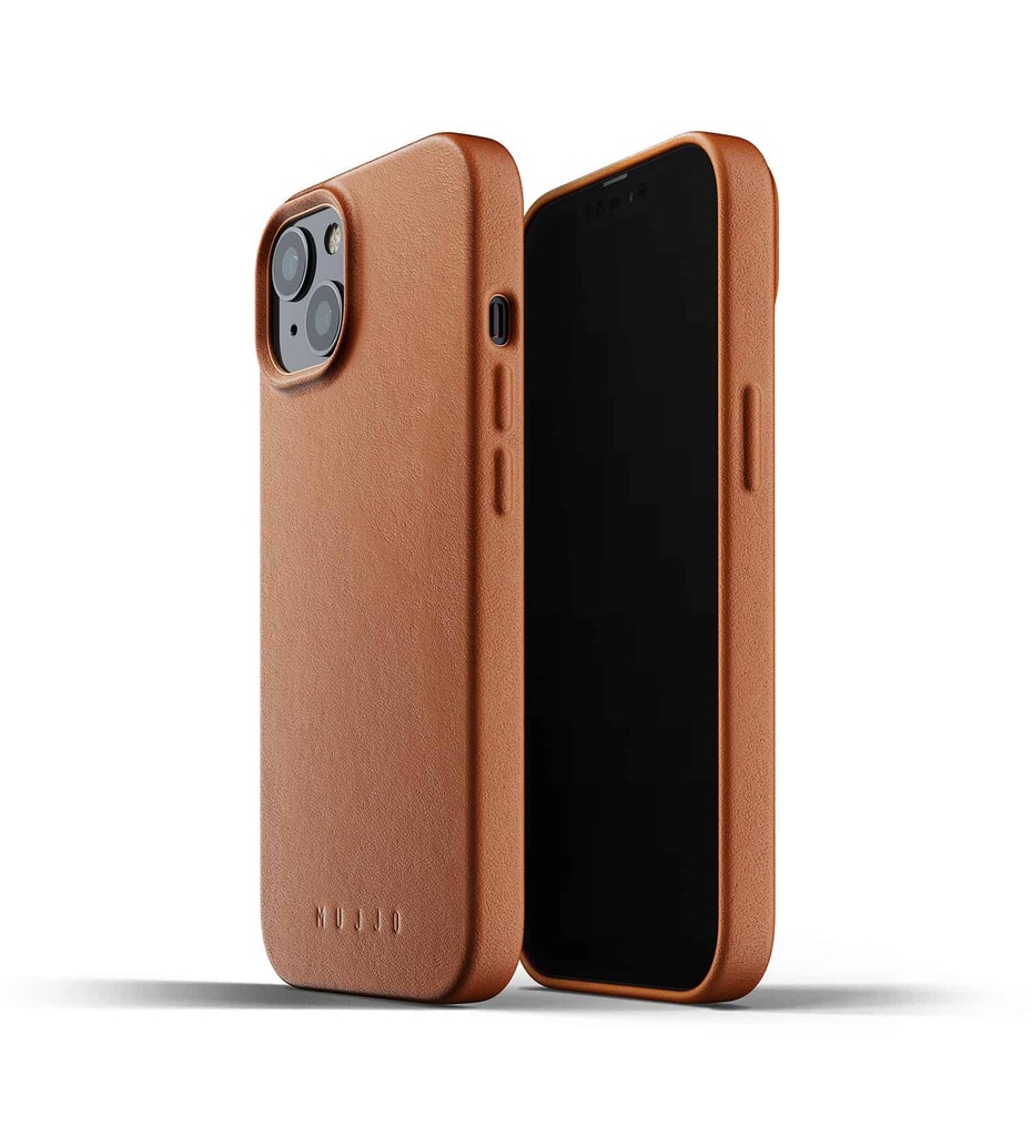 Mujjo Full Leather Case for iPhone 13 (Tan)