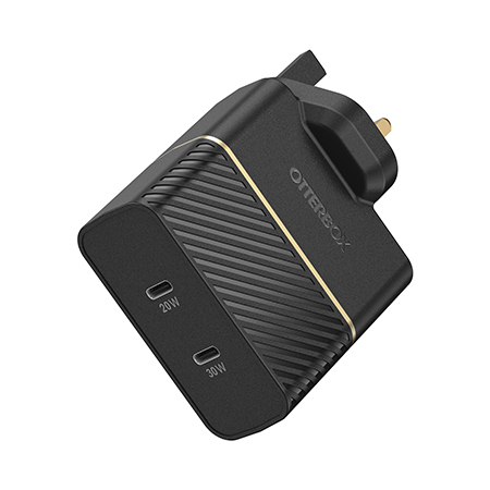 [78-52714] Ottterbox Wall Charger 50W 2 USB-C Ports (Black)