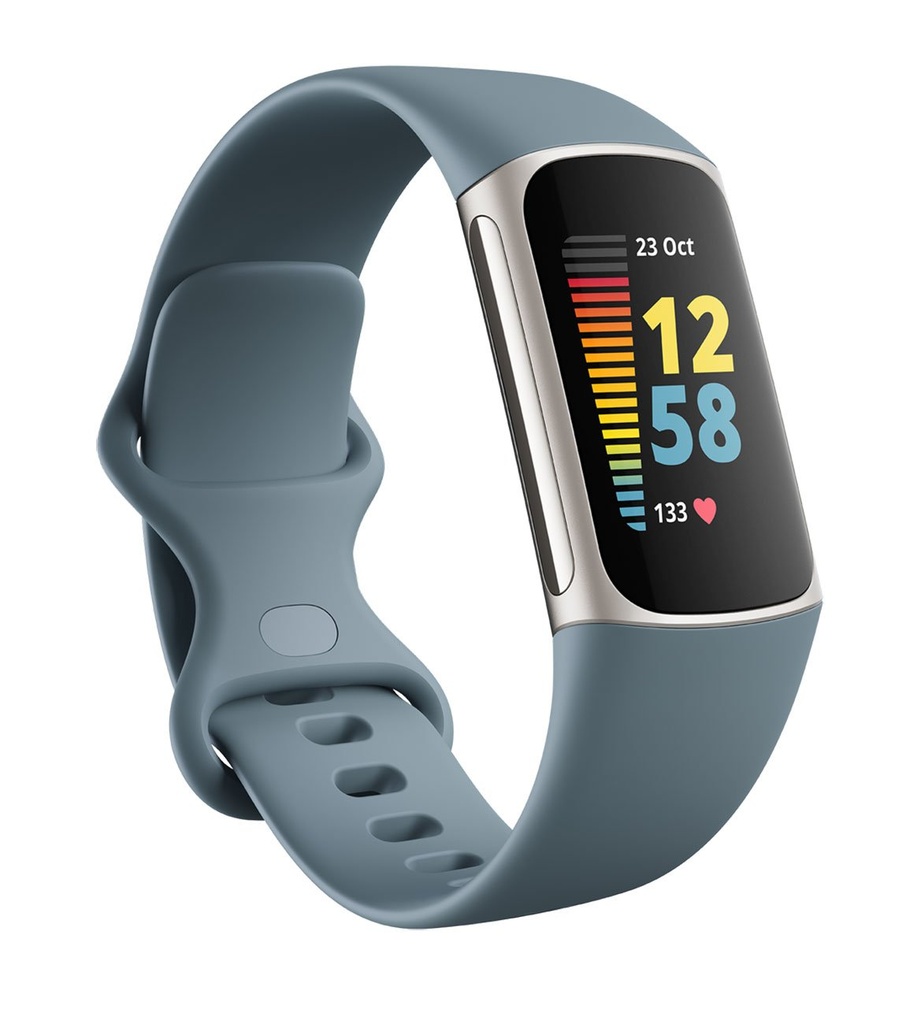 Fitbit Charge 5 Stainless Steel Activity Tracker (Blue)