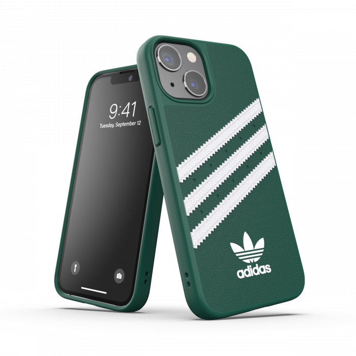 Adidas 3-Stripes Snap Case Case for iPhone 13 mini (Collegiate Green)