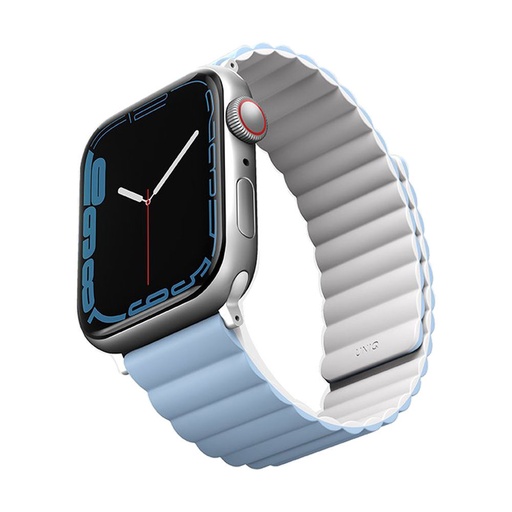 [UNIQ-45MM-REVWHTBLU] UNIQ Revix Reversible Magnetic for Apple Watch Strap 42/44/45mm Arctic (White/Blue)