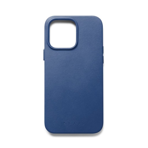 [MUJJO-CL-027-BL] Mujjo Full Leather Case with MagSafe for iPhone 14 Pro (Monaco Blue)