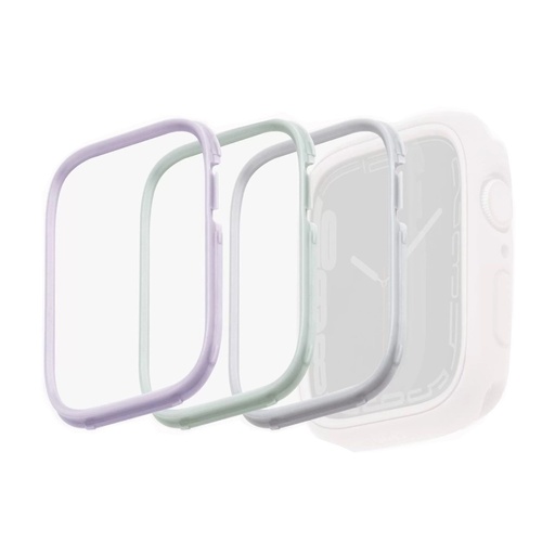 [UNIQ-41MM-3IN1MDBUN] UNIQ Moduo 3-in-1 PC Bezel Protector Bundle 41/40mm (Sage/Lilac/White)