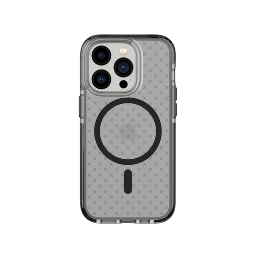 [T21-9696] Tech21 EvoCheck iPhone 14 Pro-Magsafe (Smokey/Black)