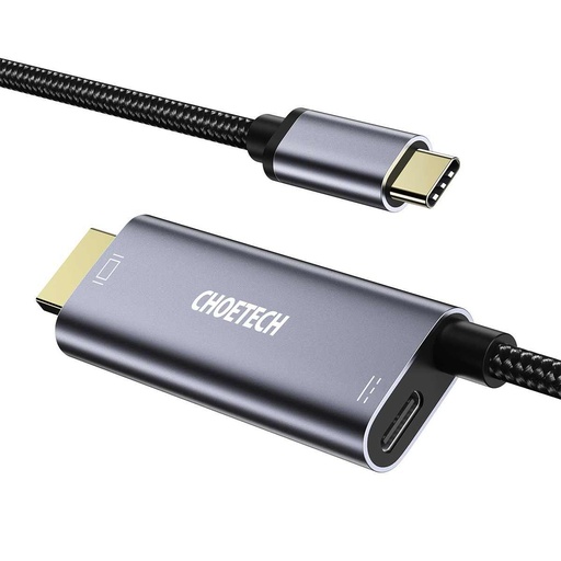 [XCH-M180GY] CHOETECH USB-C to HDMI Cable with PD Charging