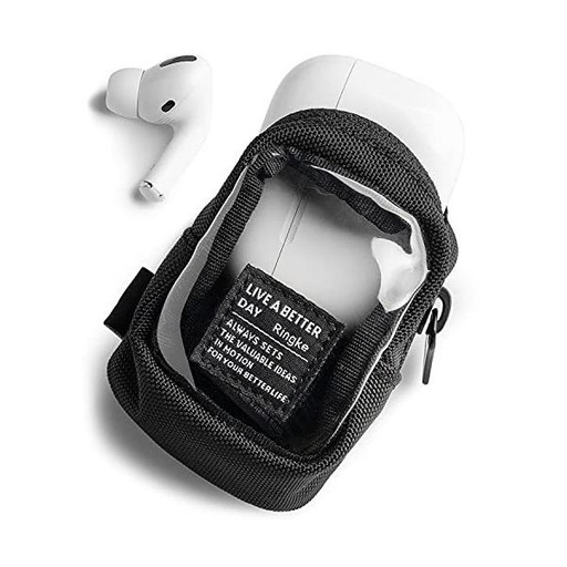 [BG57137RS] Ringke Mini Pouch Block Clear for Headphones (Black)